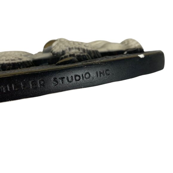 1969 Miller Studio Chalkware Plaque Off-White Standing Poodle Mid Century Modern - Picture 4 of 6